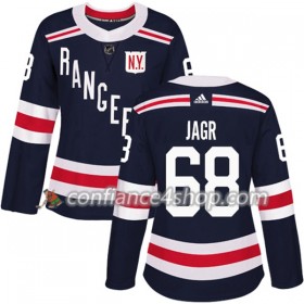 Adidas Maillot de Hockey New York Rangers Jaromir Jagr 68 2017-2018 Bleu Marine Winter Classic Authentic - Femme